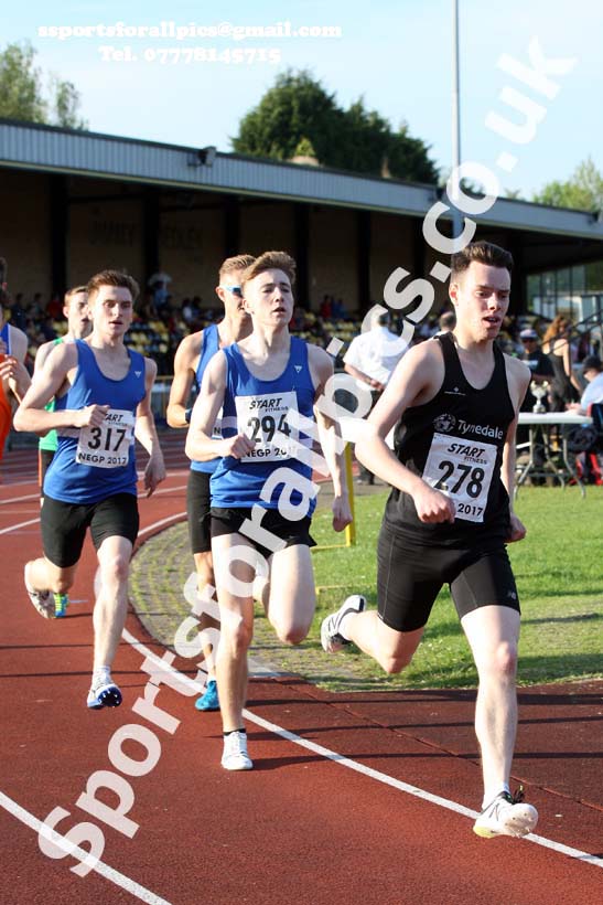 Jimmy Hedley 800 metres at Monkton, Jarrow, Wed., May 24th Photo: David T. Hewitson/Sports for All Pics